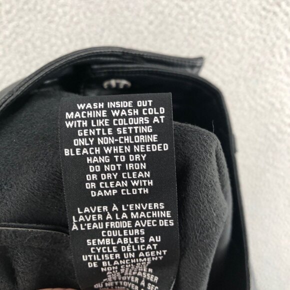 7 For All Mankind Pants Women Small Black Faux Leather PU Stretch Ankle Straight - Picture 8 of 13